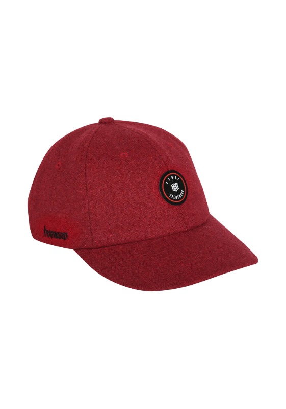 FORWARD kt wiz MELTON 6 PANEL CAP (RED/BLACK)